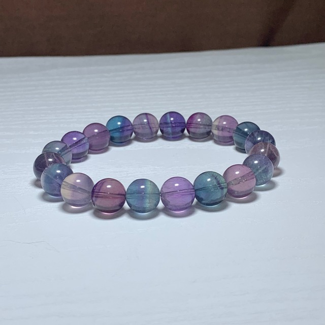 20.透明度高☆美グラデーションフローライト・ブレスレット