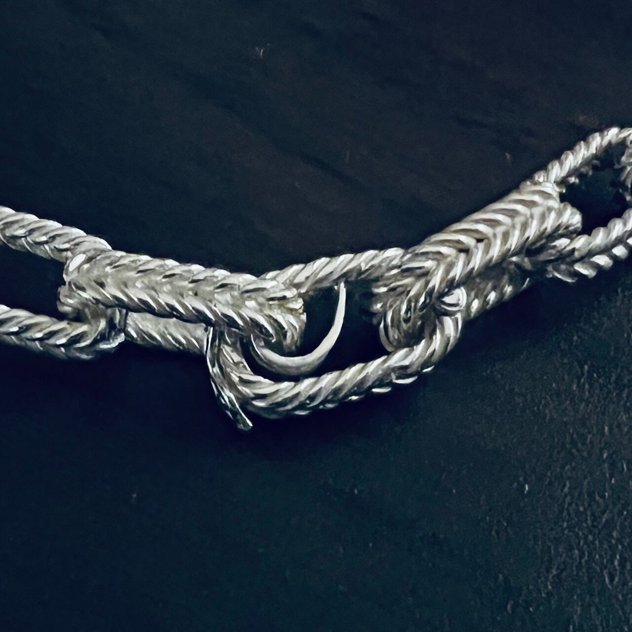 VINTAGE TIFFANY & CO. Twist Oval Link Necklace / W Bracelet