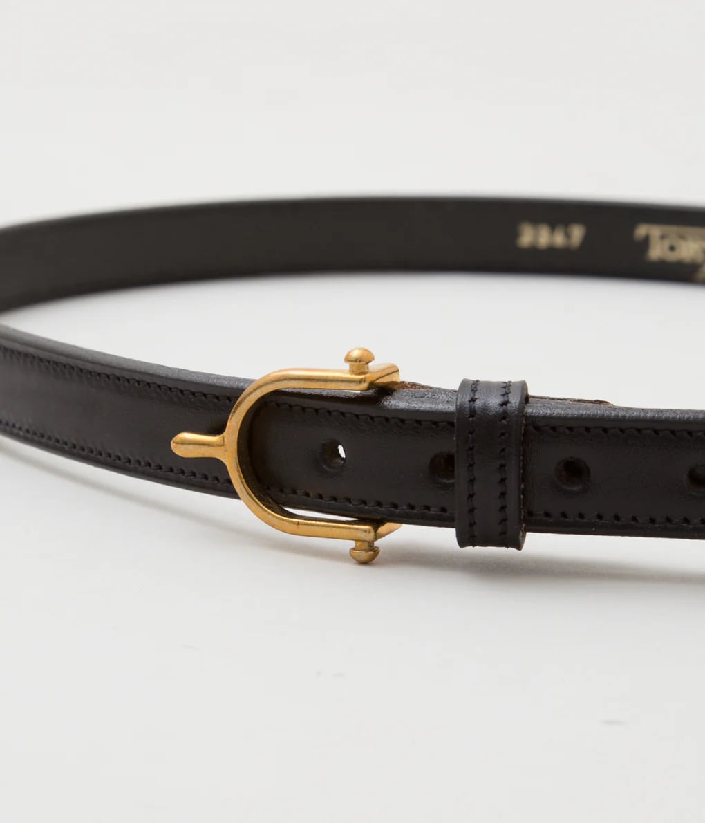 小物 TORY LEATHER 2347 BELT (BLACK/BRASS) 30 TORY LEATHER (トリーレザー) EQUESTRIAN INSPIRED BELT