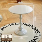 サイドテーブル　ソファエンドテーブル　丸形　コーヒーテーブル　ベッドサイドテーブル　クリエイティブ　ナイトスタンド　フラットティーテーブル　小さなエンドテーブル　リビングルーム　ベッドルーム　バルコニー　オフィス シンプル　ブラック　ホワイト 　直径41CM