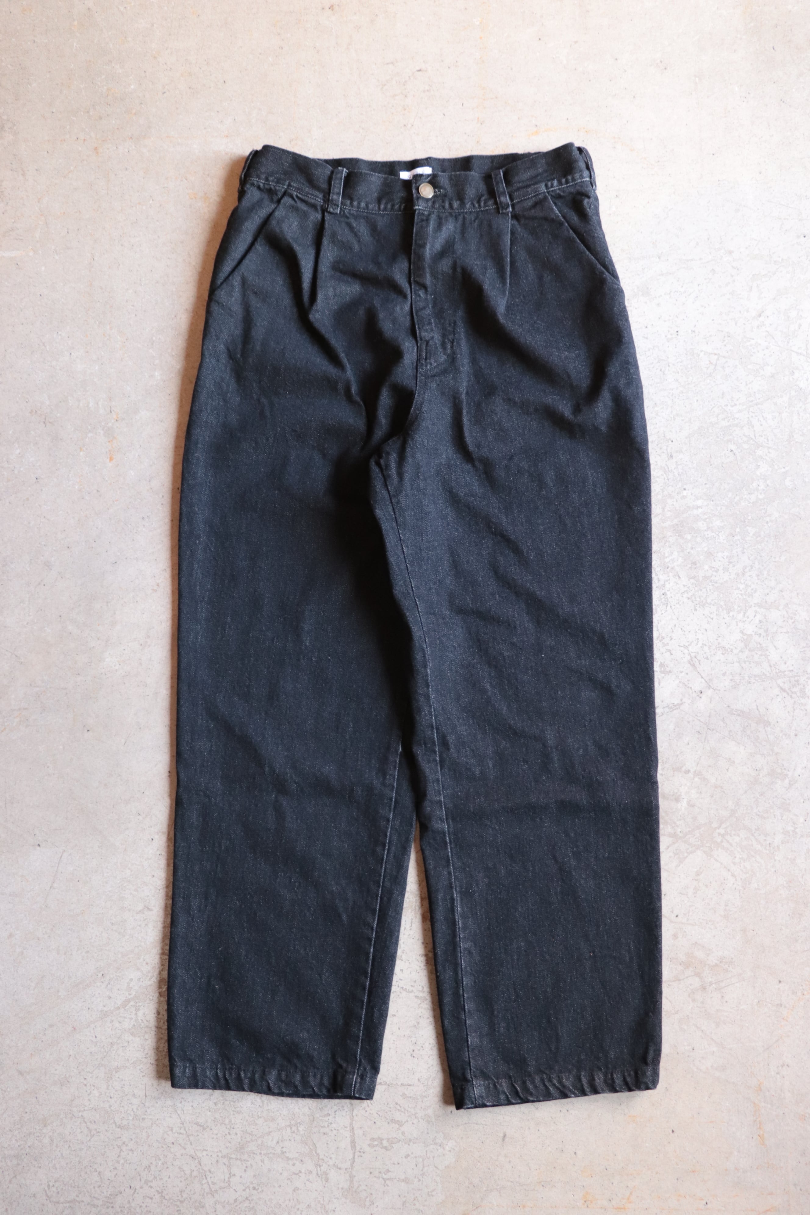 SOURCE/ソース 1 TUCK DENIIN PANTS BLACK S-P2