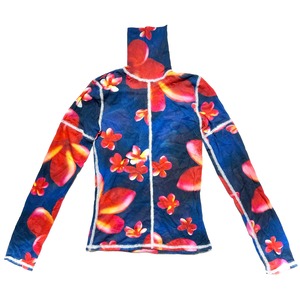 “CAMELIA” second skin mesh long-sleeve top