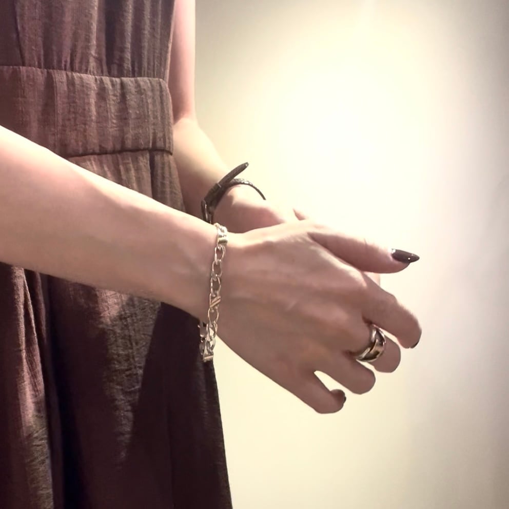 艶と18K。1830 【TIFFANY&CO.】 ブレスレット 18cm シルバー925×18K