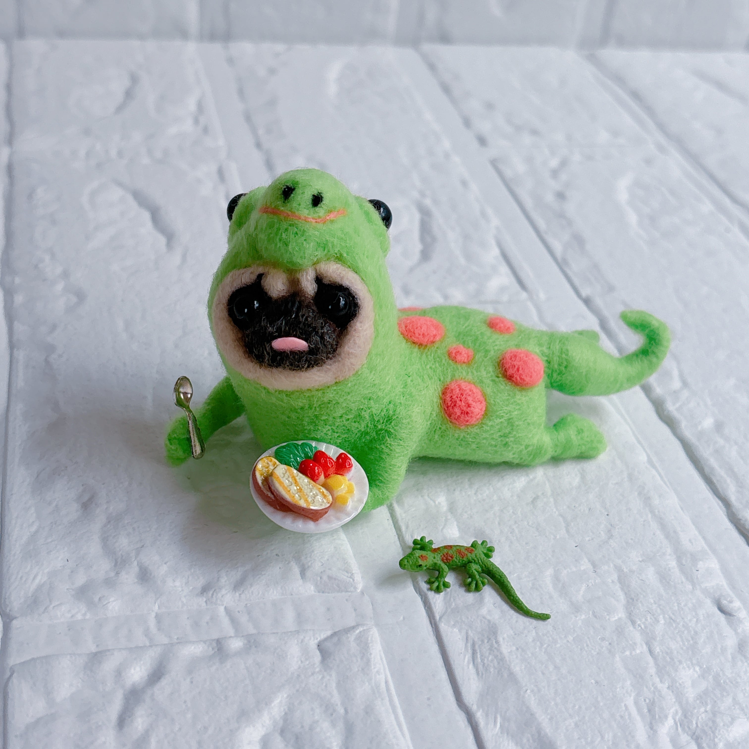 羊毛フェルト　パグ オーダー うちの子みたい♡羊毛フェルト パグ♡♡ ずっとそばに 記念