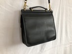 AMERICA 1990’s OLD COACH “Dark Navy Leather” 2WAY bag