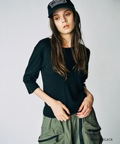 【直営限定ITEM】7/8レングスルーズTシャツ (WHITE)　CQ-49065H