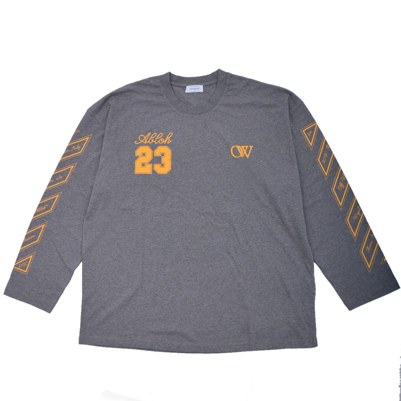 【OFF-WHITE】OW 23 WIDE L/S TEE(GREY/GOLD) - 1