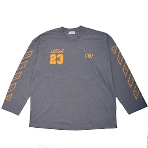 【OFF-WHITE】OW 23 WIDE L/S TEE(GREY/GOLD)
