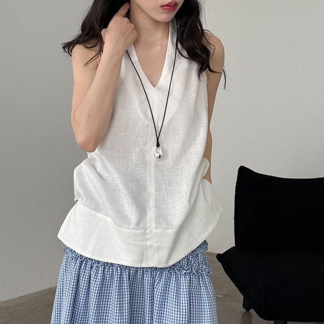 v-neck halter neck shirt 10944