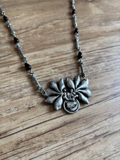 gothic floral statement necklace-5312-7