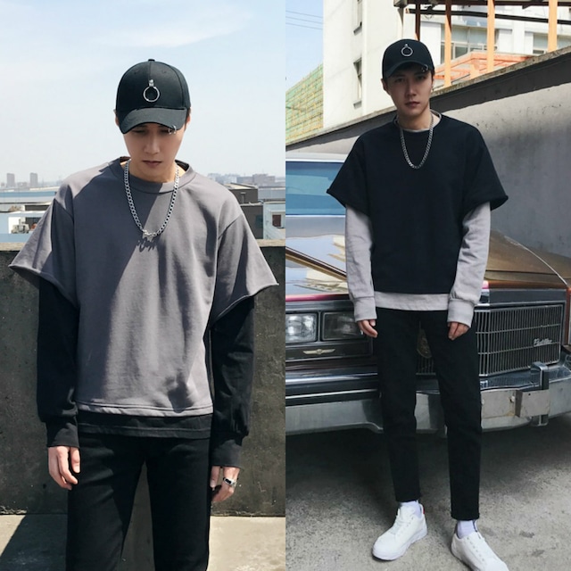 フェイクレイヤード 長袖 Tシャツ ロンt ラウンドネック ストリート ビッグシルエット 無地 重ね着 ゆったり カジュアル メンズ 取寄 発送目安14 21日営業日 Laff Store For Men ショップ情報 配送スケジュールを必ずご確認下さい フェイクレイヤード 長袖 Tシャツ ロンt ラウンドネック ストリート ビッグシルエット 無地 重ね着 ゆったり カジュアル メンズ 取寄 発送目安14 21日営業日 Laff Store For Men ショップ情報 配送スケジュールを必ずご確認下さい