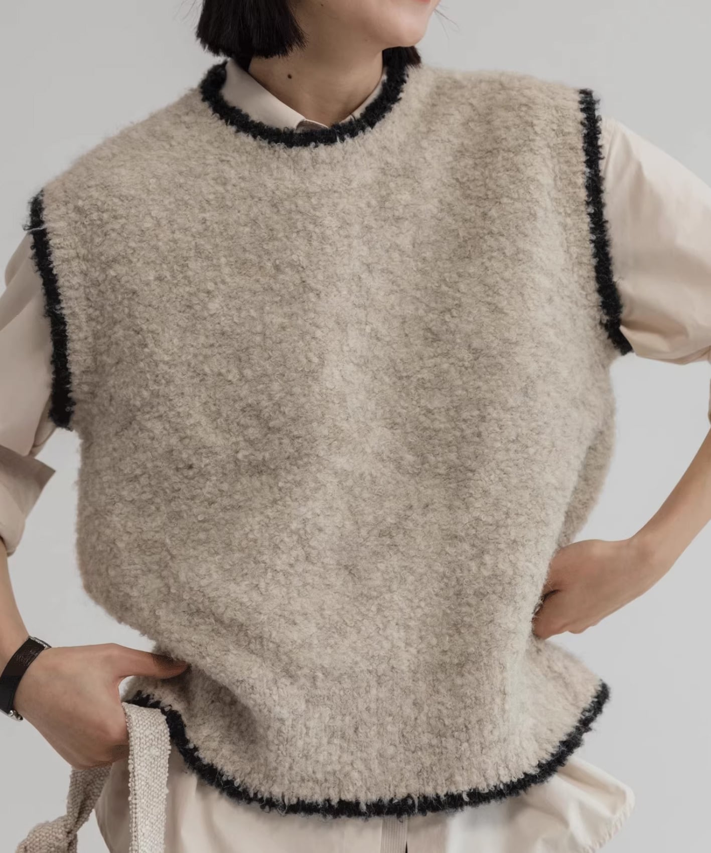 Pois♡アイボリー ニットベスト Fサイズ♡ ニット | poet