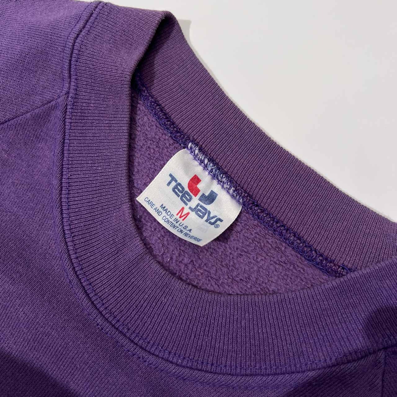 90s USA製 ビンテージ DECKO GECKO HAWAII プリント スウェット トレーナー M /TEE JAYS/アメリカ製/パープル