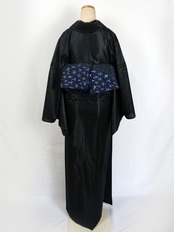 【受注商品】Rumi Rockきもの「バーズアイ」ブラック 　[A148]