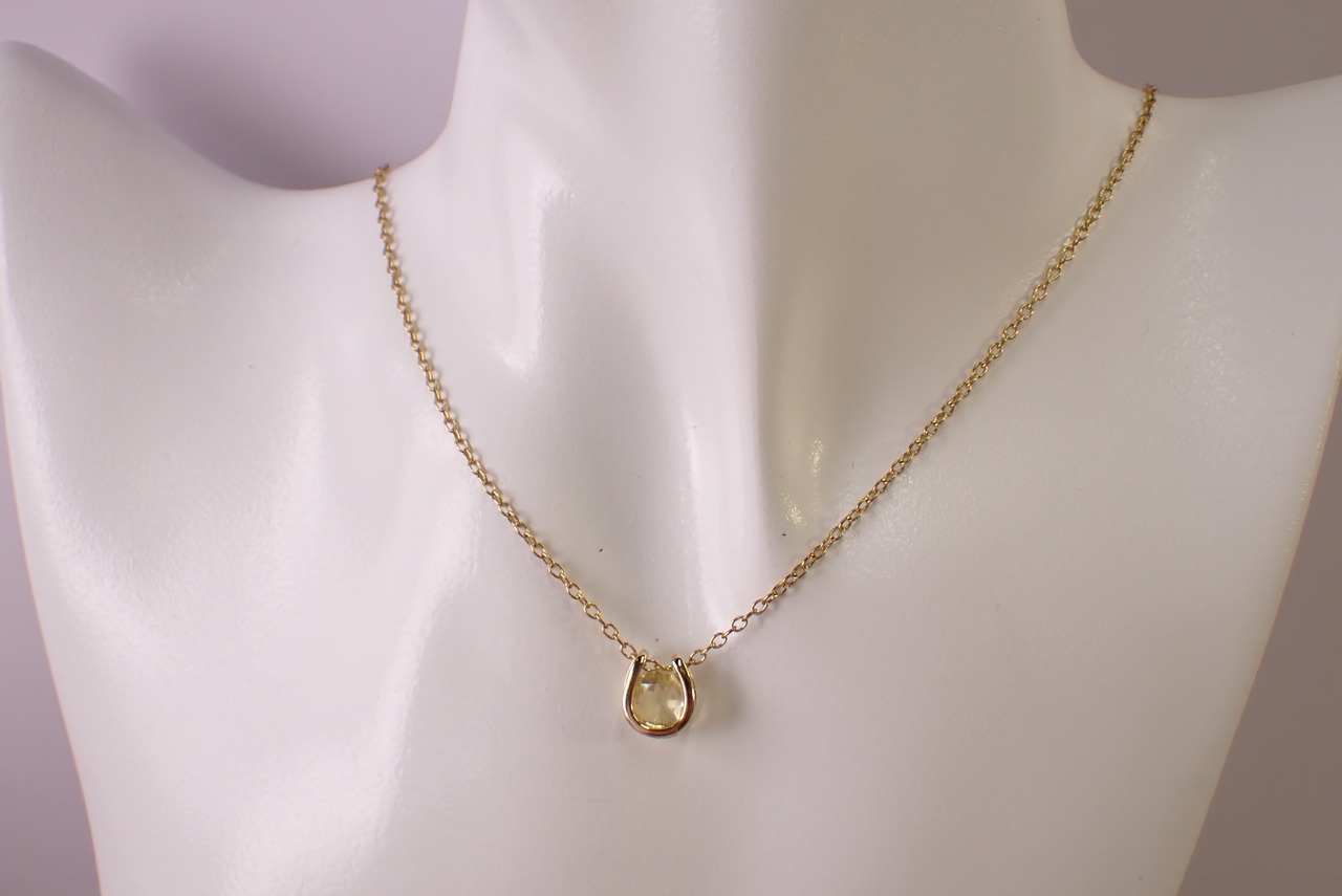 レモンクォーツネックレス　1.85ct [D12‐191]