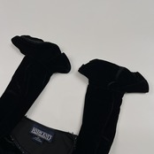 90s 00s LANDS’ END ランズエンド ベロア ワンピース ドレス サイズ 6X /キッズ/ガールズ/ブラック/ビンテージ