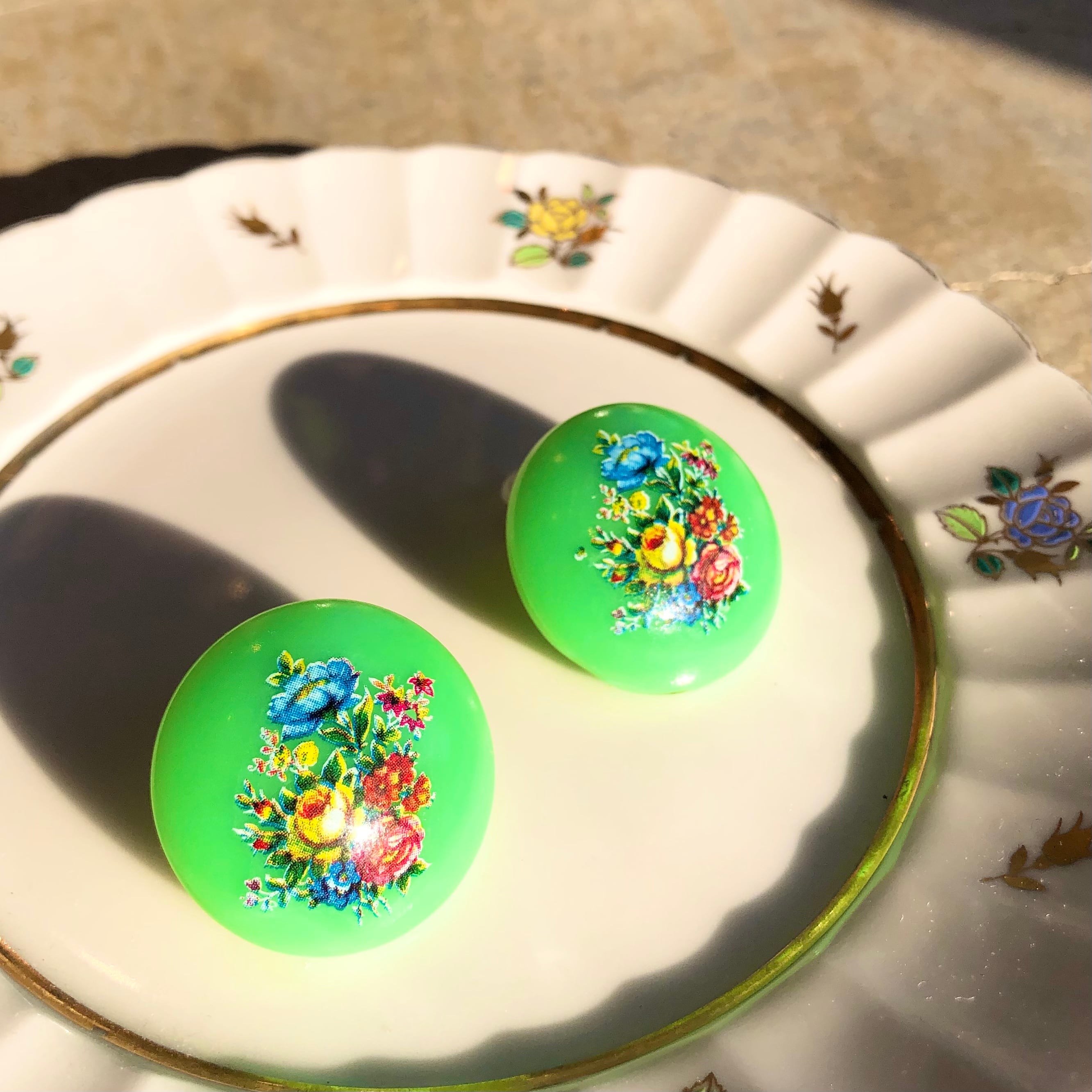vintage accessory カボションピアス カボションイヤリング | HACCI