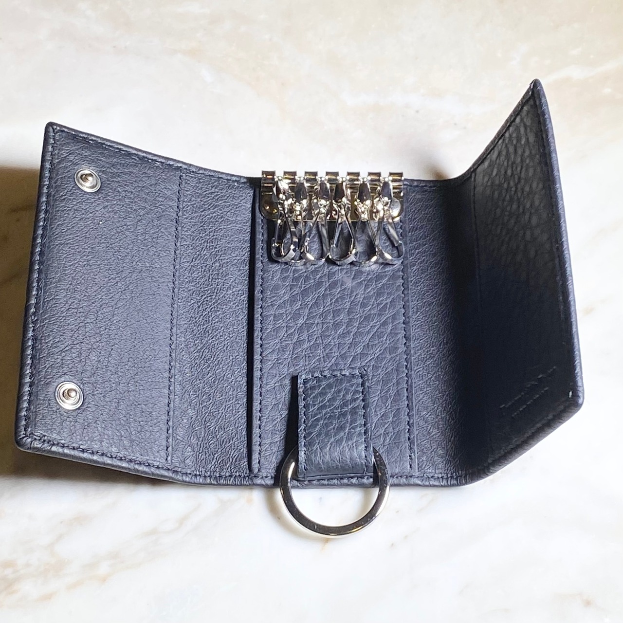 ERMENEGILDO ZEGNA leather key case