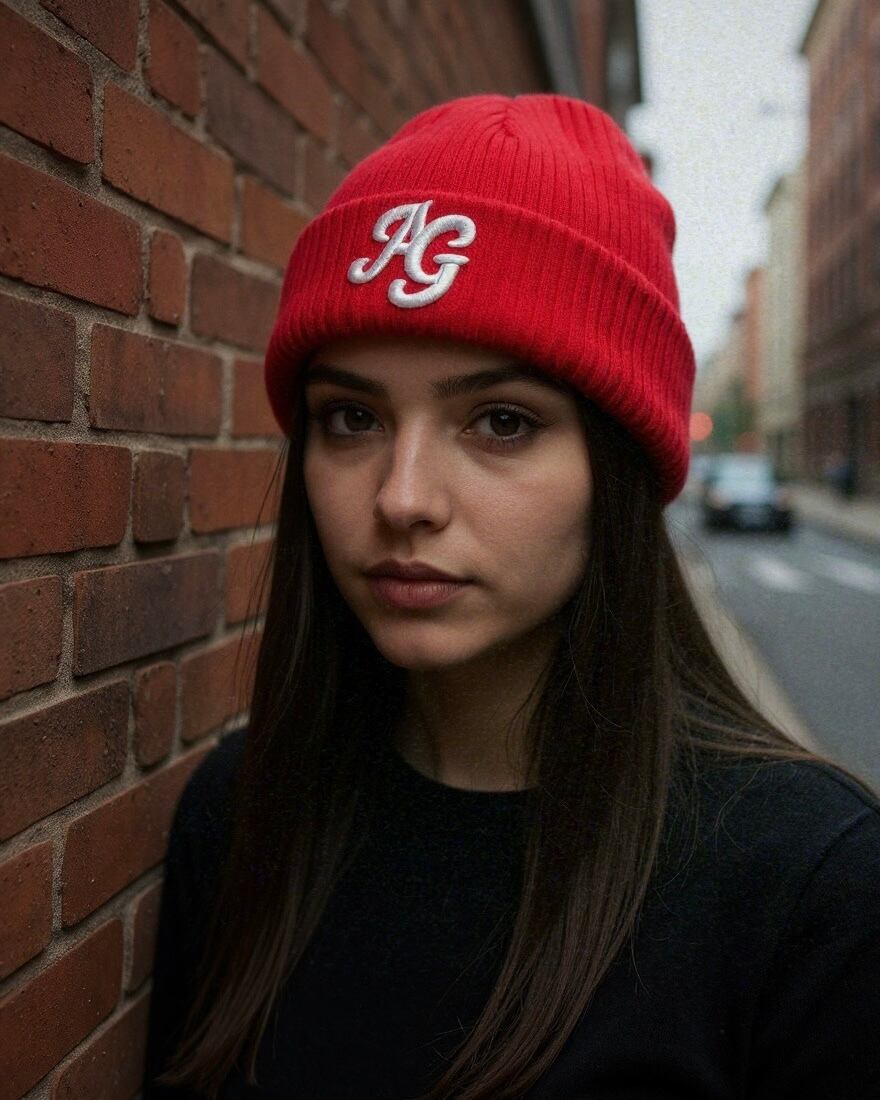 AMBER GLEAM　リブ編み ニット帽 残り僅か | Custom RIB Knit Cap/Olive | AMBERGLEAM