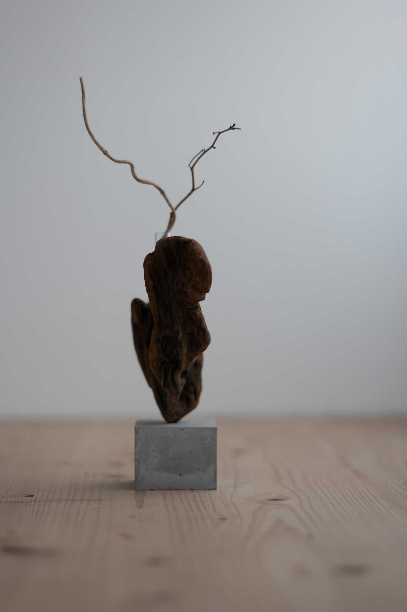 流木一輪挿し Cement S〔無塗装〕 no.19 | saisei