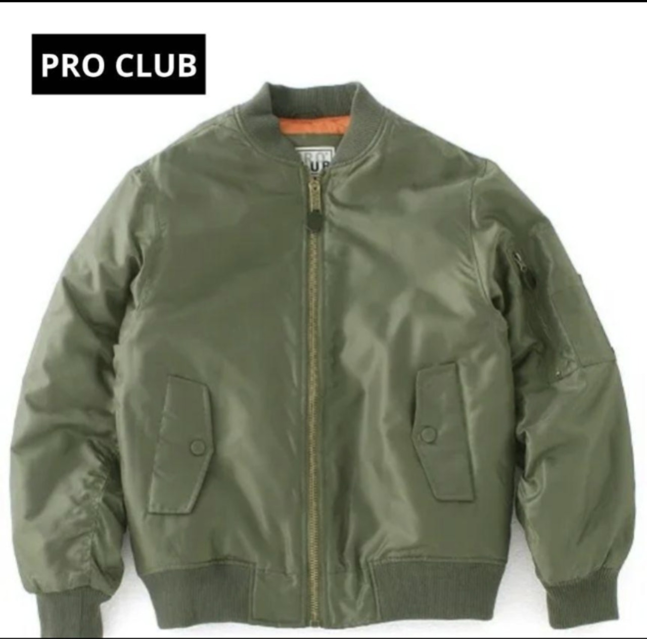 プロクラブ MA-1 メンズ フライトジャケット オリーブ PRO CLUB プロクラブ MA-1 フライトジャケット オリーブ L