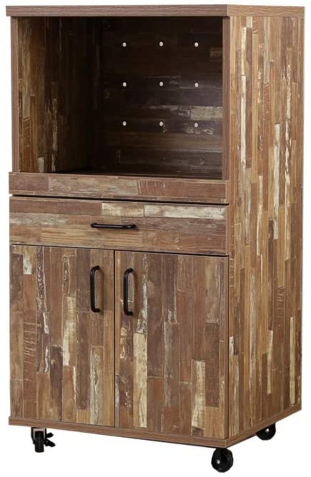 寄木柄扉付ミドルボード リビング収納