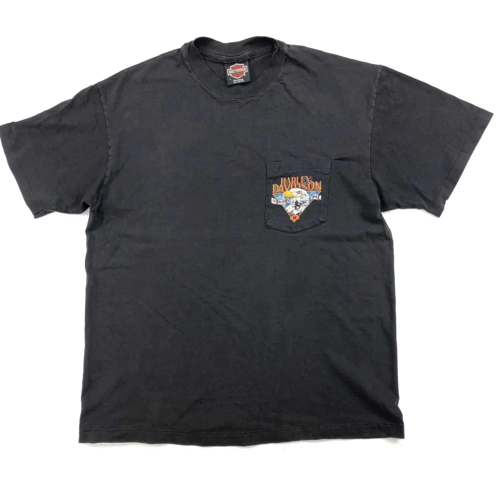 【希少L☆USA製00s】ハーレーダビットソン 両面ビッグプリント タンクトップ HARLEY-DAVIDSON ハーレーダビットソン 半袖Tシャツ USA製 LITTLETON