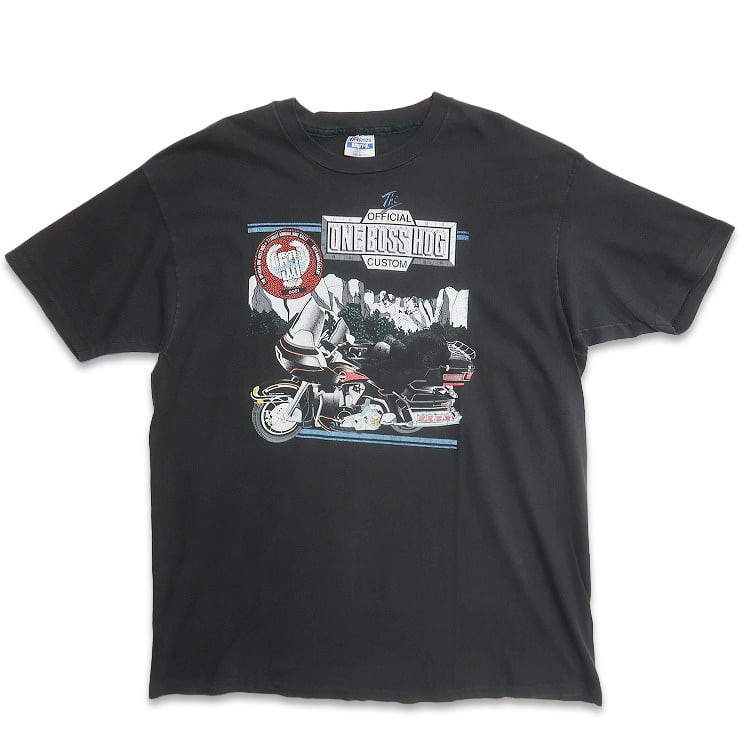古着 AUGUSTA プリント リンガーTシャツ プリントTシャツ グリーン