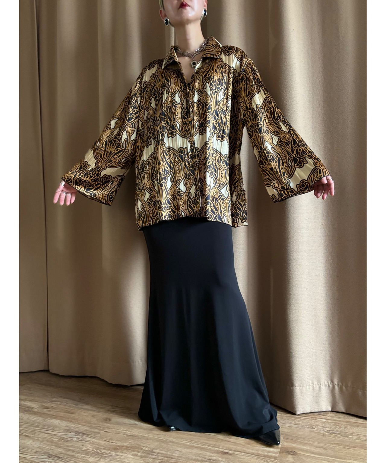 JACLYN SMITH pleats shirt-4386-10