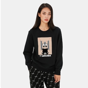 【HIPANDA】2328レディース クルーネック スウェット トレーナー