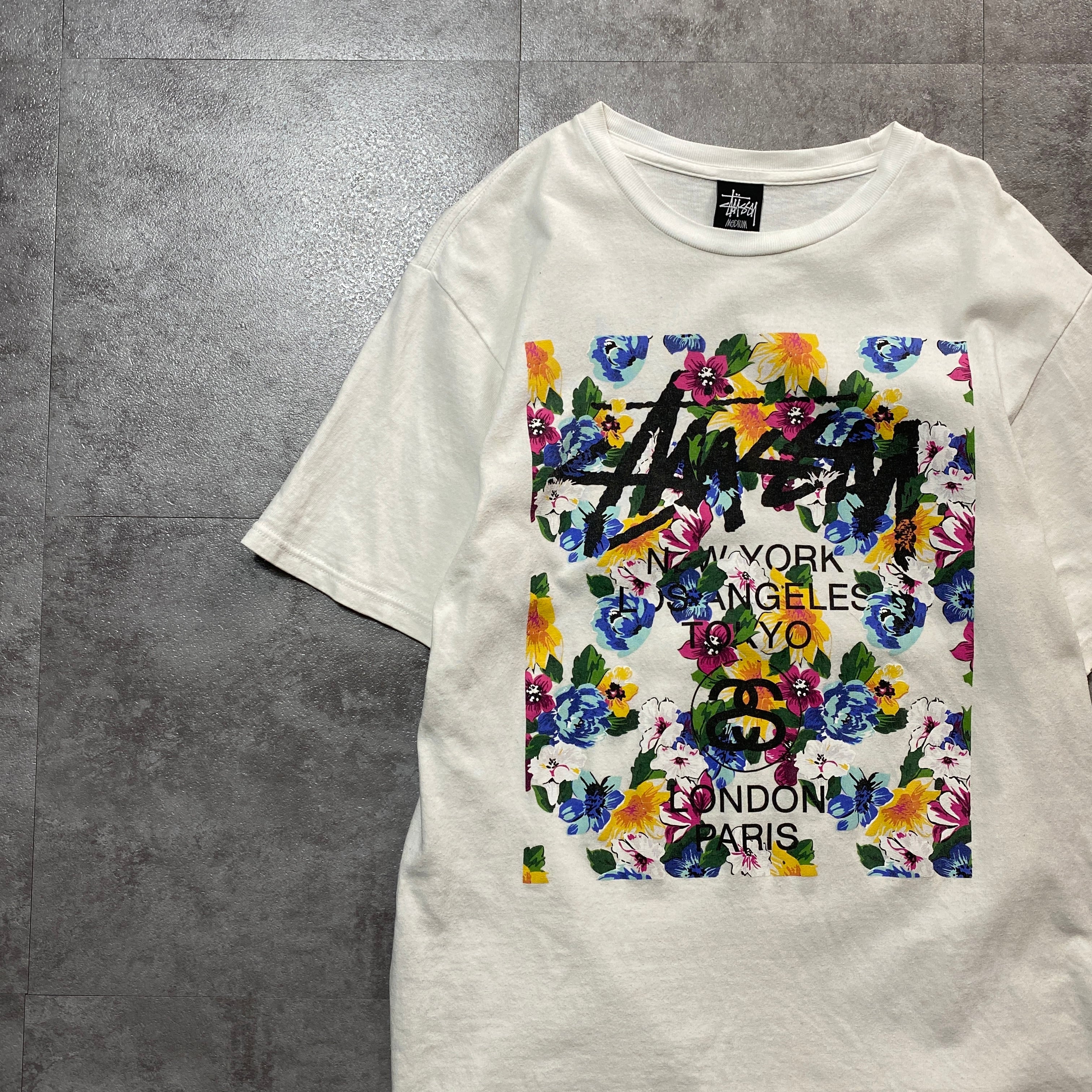 stussy ステューシー ワールドツアー×ハイビスカス プリントロゴ stussy ステューシー ワールドツアー×ハイビスカス プリントロゴ