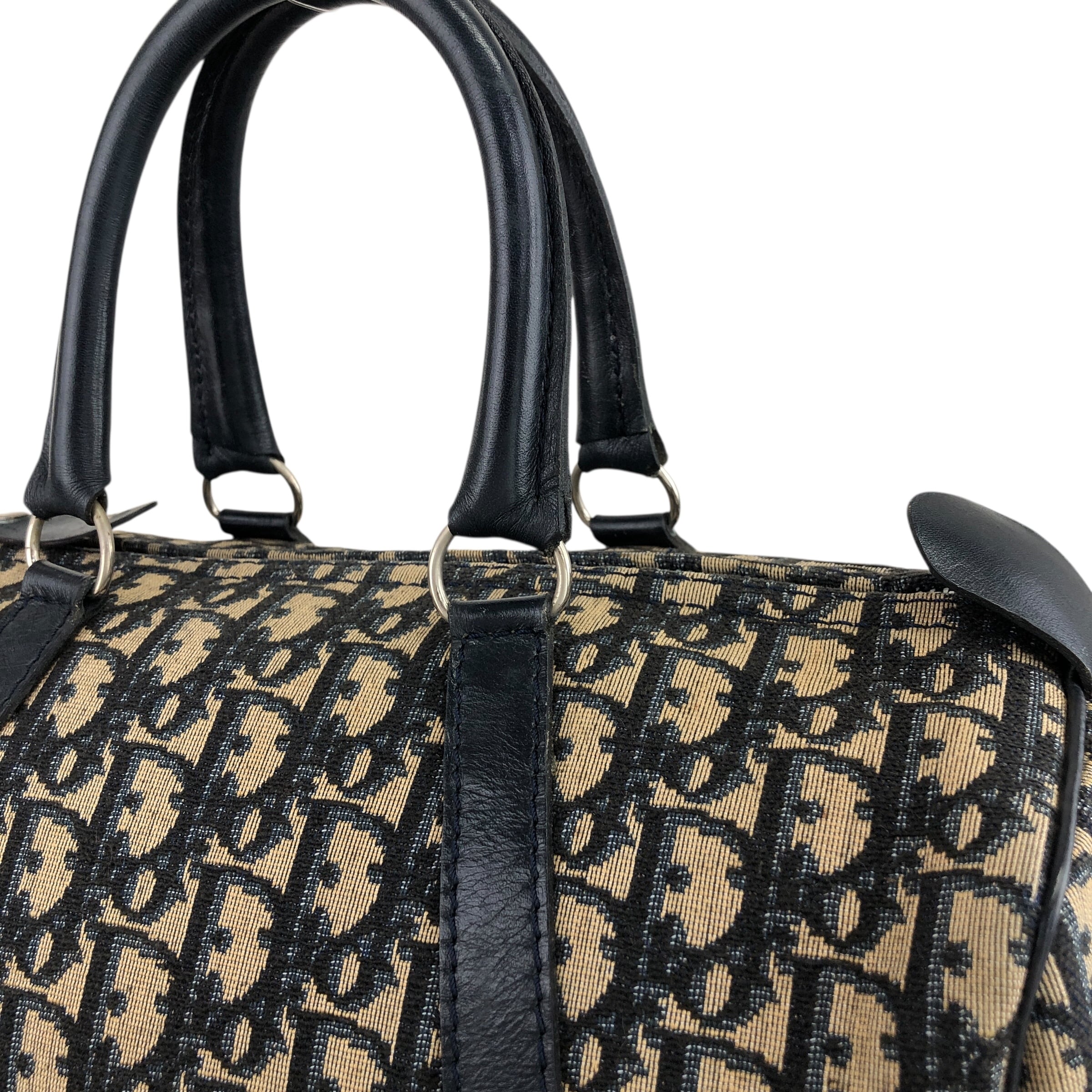 【希少】ディオール　ハンドバッグ　トロッター柄　ジャガード　ヴィンテージ bag bugatti trotter vintage Dior(クリスチャンディオール) Christian バッグ