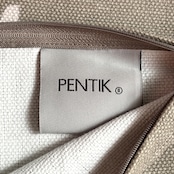 【PENTIK】Saaga Cushion Cover(サーガ クッション カバー) ブラウン 45x45 cm