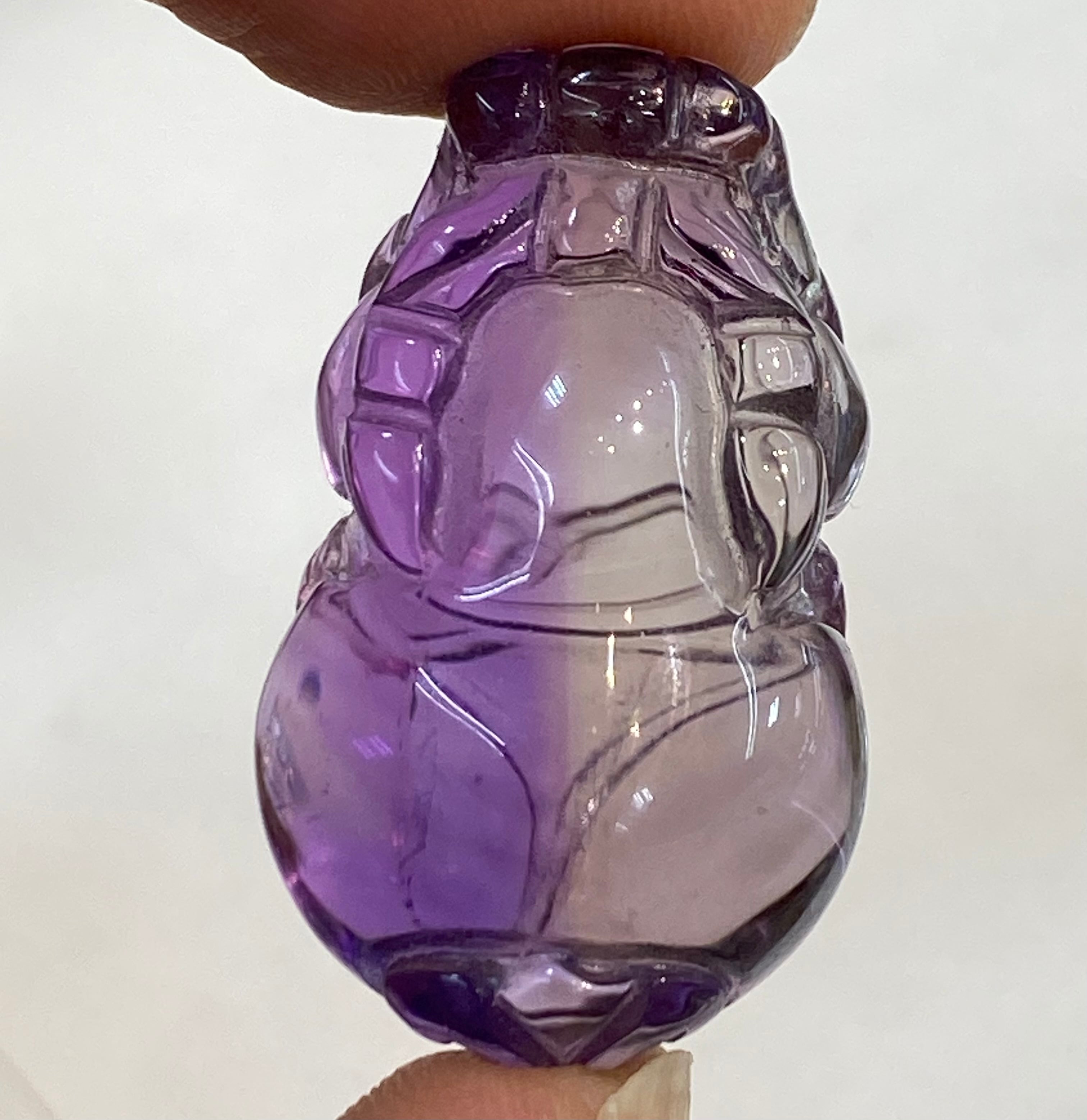 厳選 ナミビア産 宝石質 アメトリン アメジスト貔貅 ヒキュウ 透明度