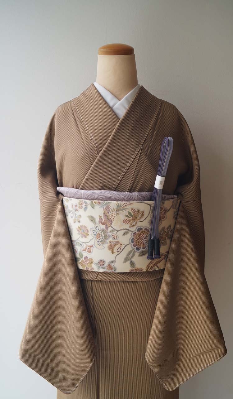 袷】焦茶×芝翫茶 千筋 江戸小紋 | 大山キモノ・ちぇらうなぼるた