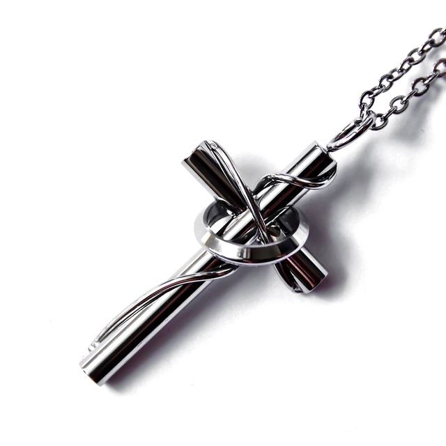 Cross & Ring Necklace【SILVER】