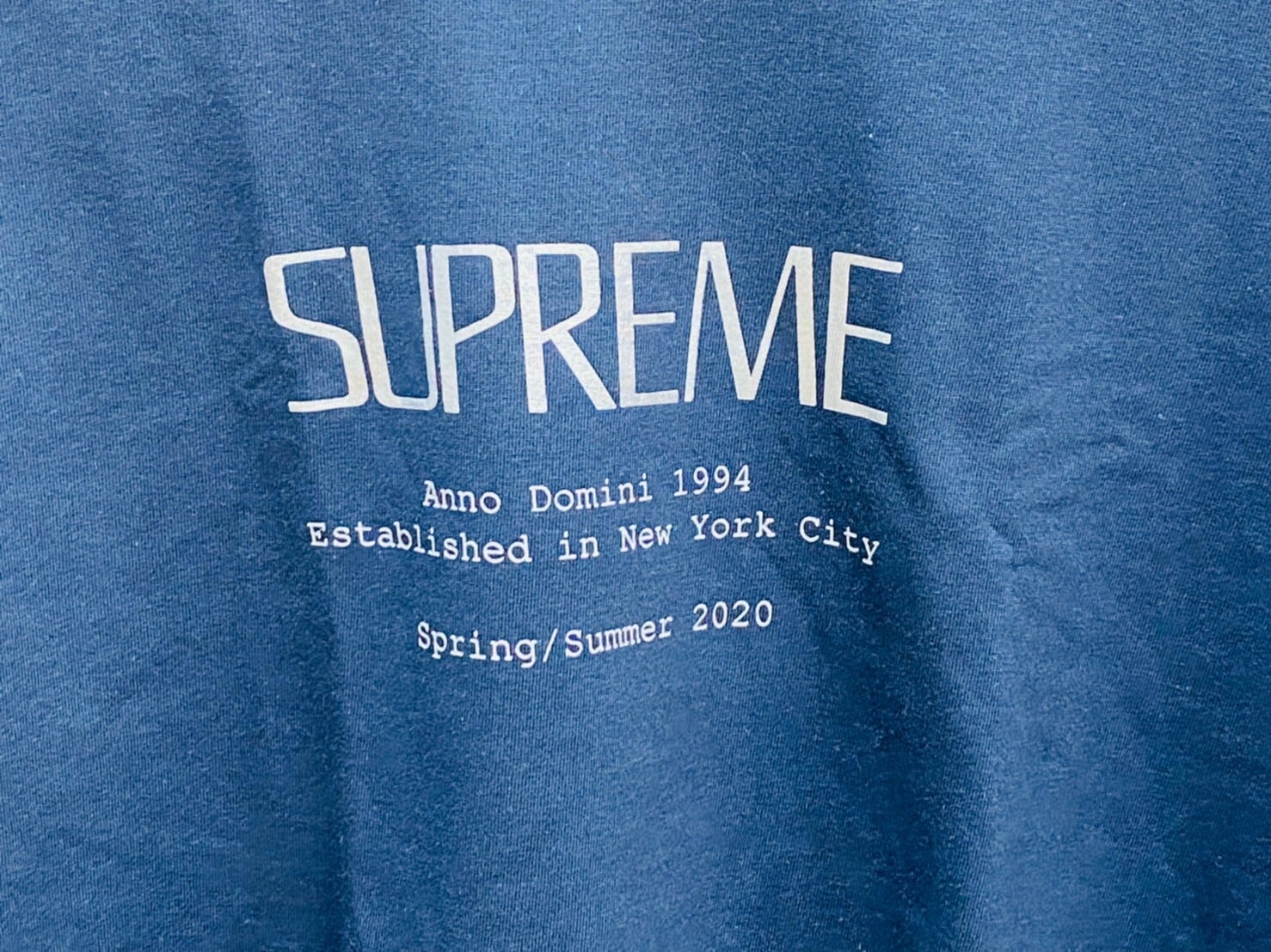 Supreme ANNO DOMINI TEE NAVY XL 35KH8420 | BRAND BUYERS OSAKA