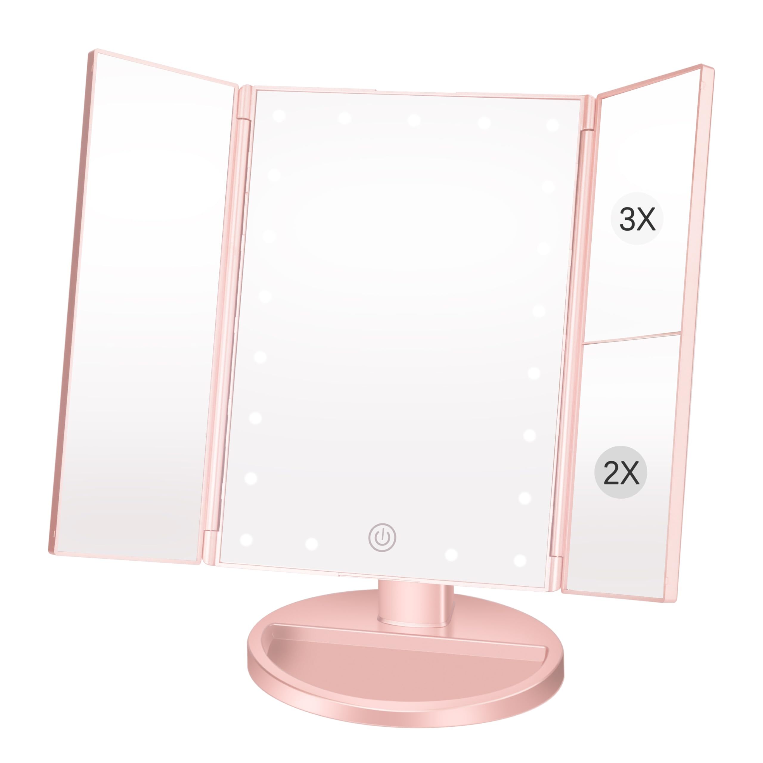 BESTOPE 化粧鏡 女優ミラー 壁掛け/卓上両用 ハリウッドミラー 卓上鏡