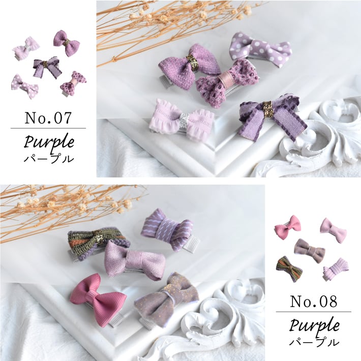 犬 ヘアアクセサリー] リボン ヘアピン 5点セット A 髪飾り 髪留め