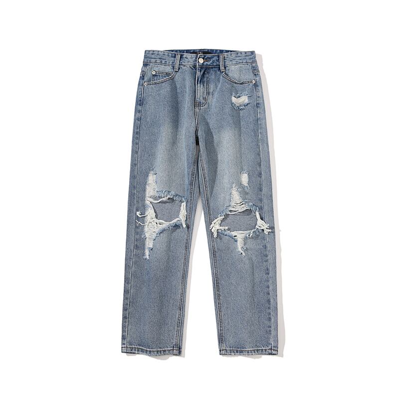 全1色 デニム パンツ ストレート カジュアル 無地 おしゃれ