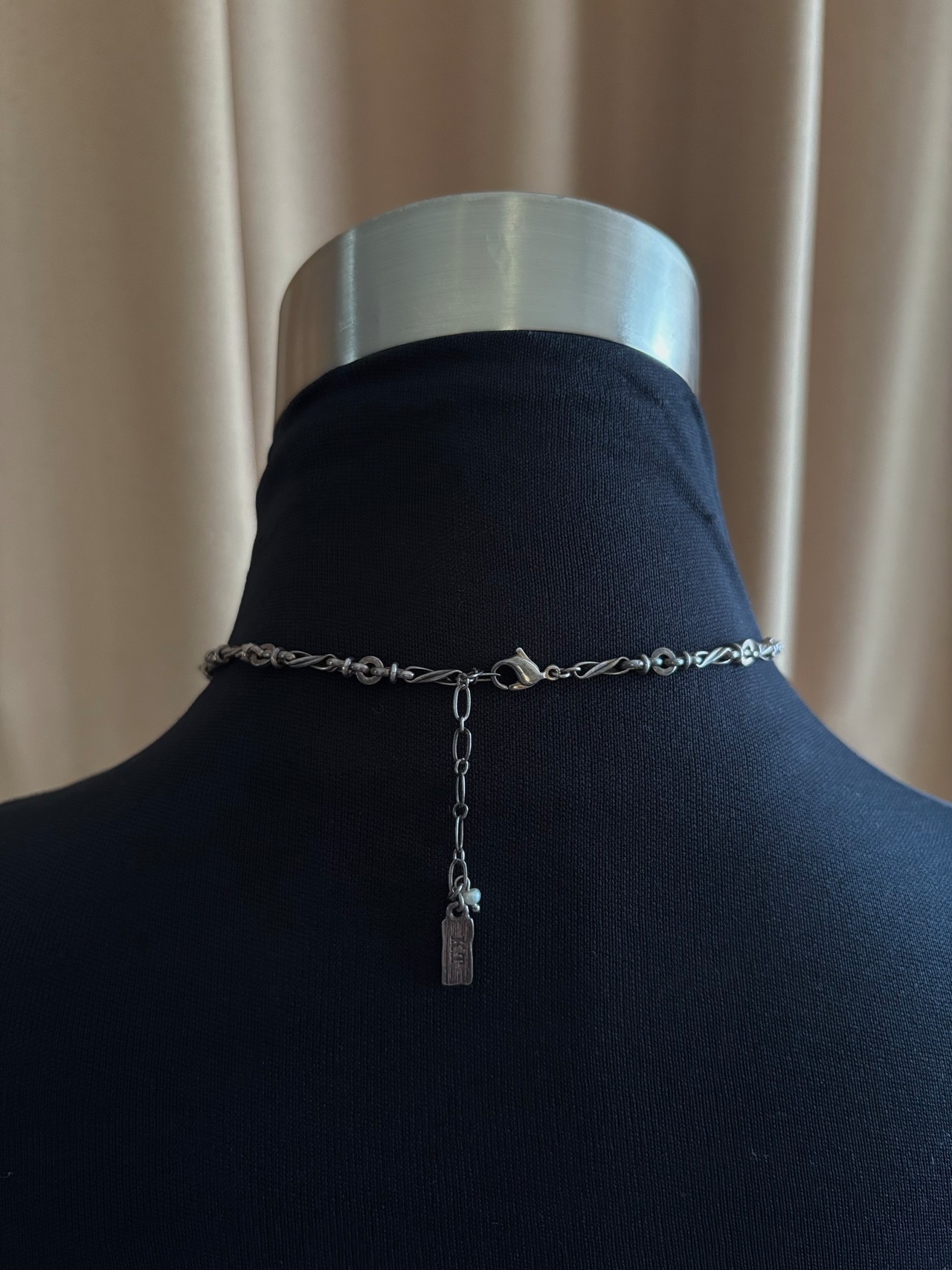 classical metallic chain necklace-5141-7
