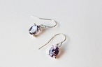 アメジストのシンプルピアス