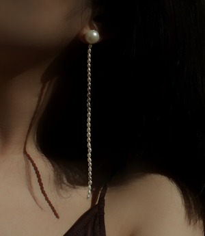 Handmade natural pearl earrings【H00030】