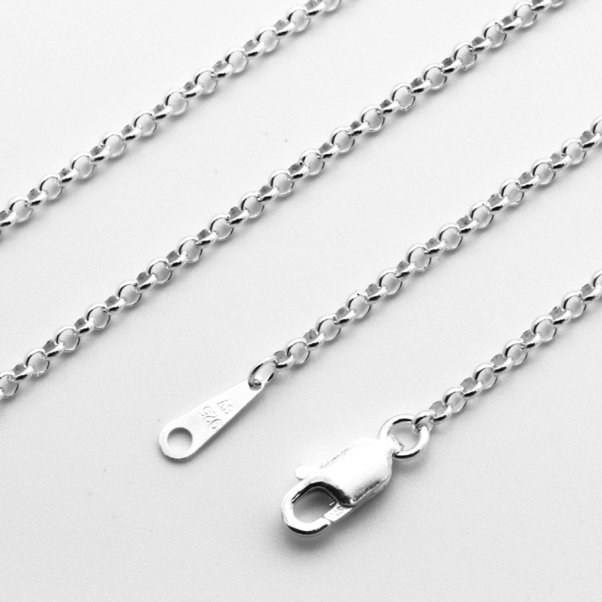 ネックレス シルバー925 ロールチェーン 40~60cm 幅2.0mm 鎖 銀 Silver 
