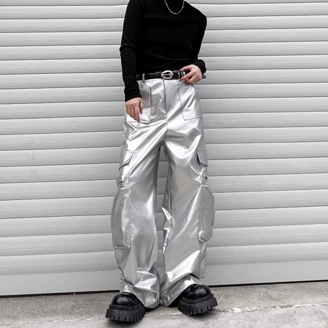 サイバーストリート メタリック カーゴパンツ D12154