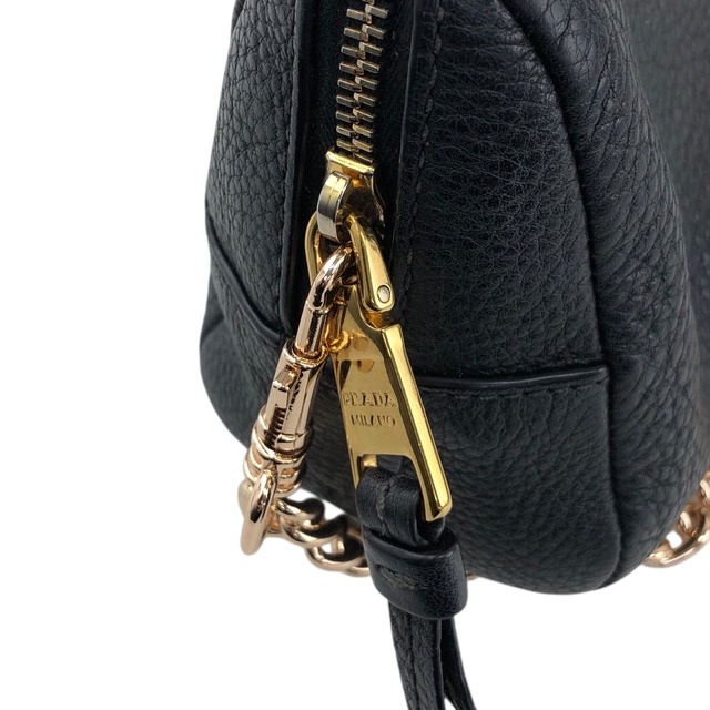 PRADA プラダ ポーチ ブラック ロゴ レザー vintage ヴィンテージ オールド h32dzg