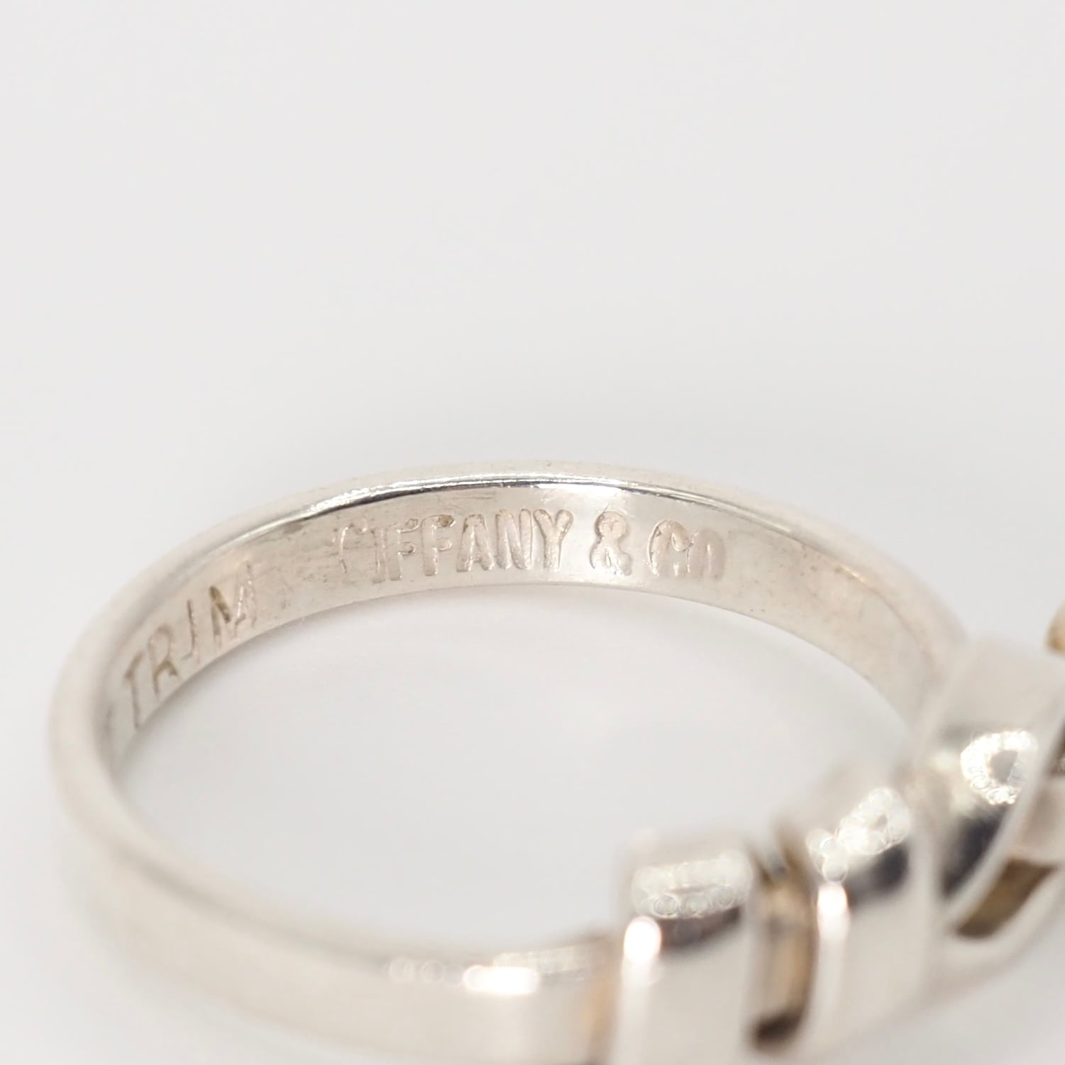 Tiffany&Co. 約9号 フック&アイリング シルバー925 K14 ティファニー