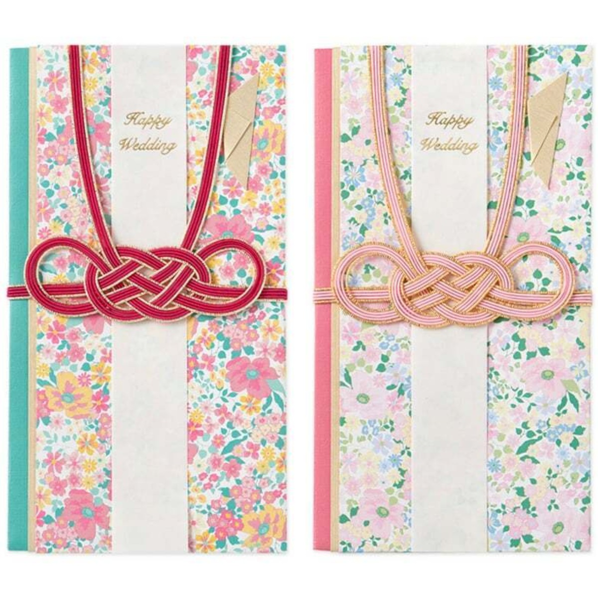 2color 【祝儀袋／のし袋】 小花柄 金封 ピンク 和雑貨屋 ~小物小町 