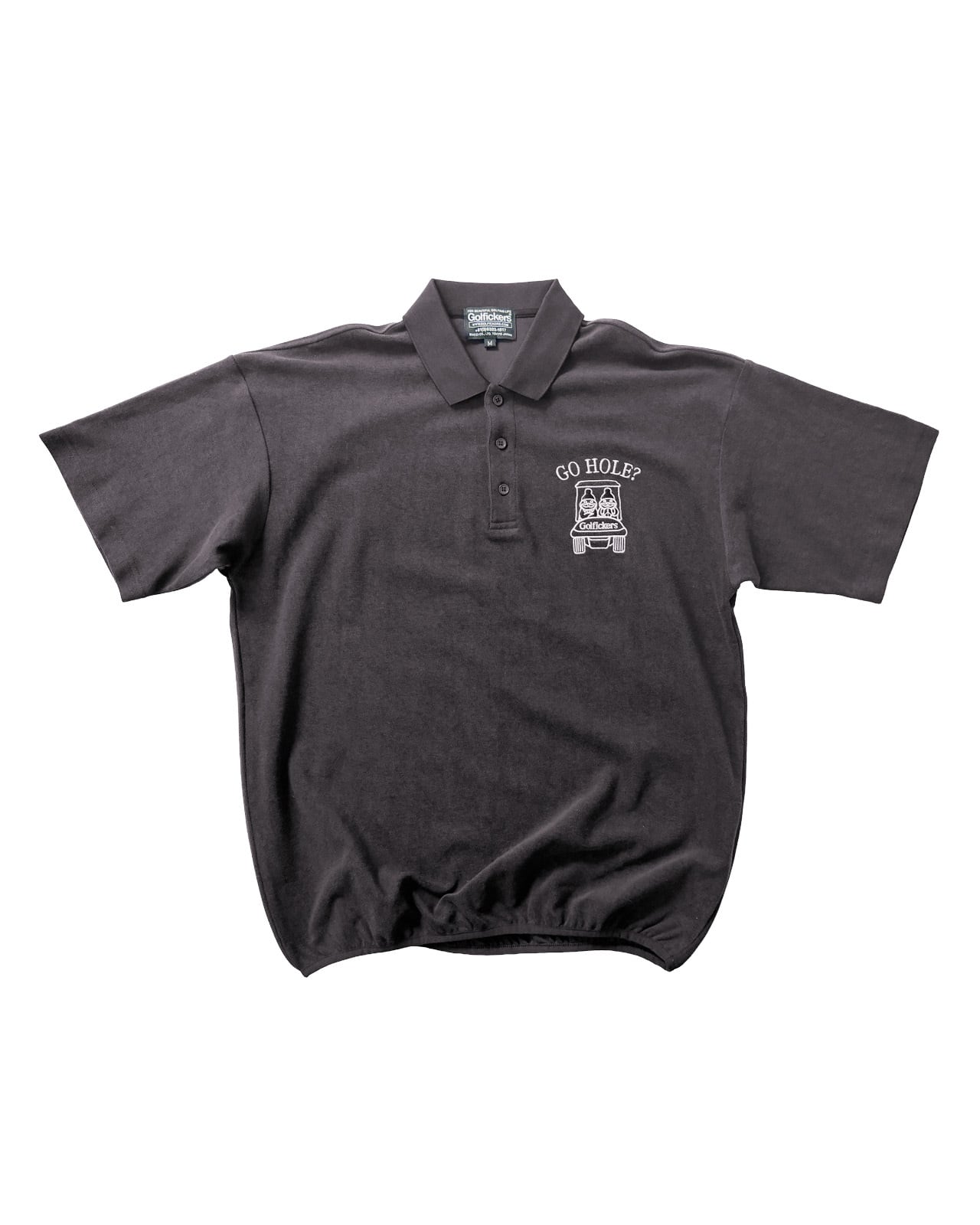 HOLE 667] Pile Polo Shirts -Black- | Golfickers