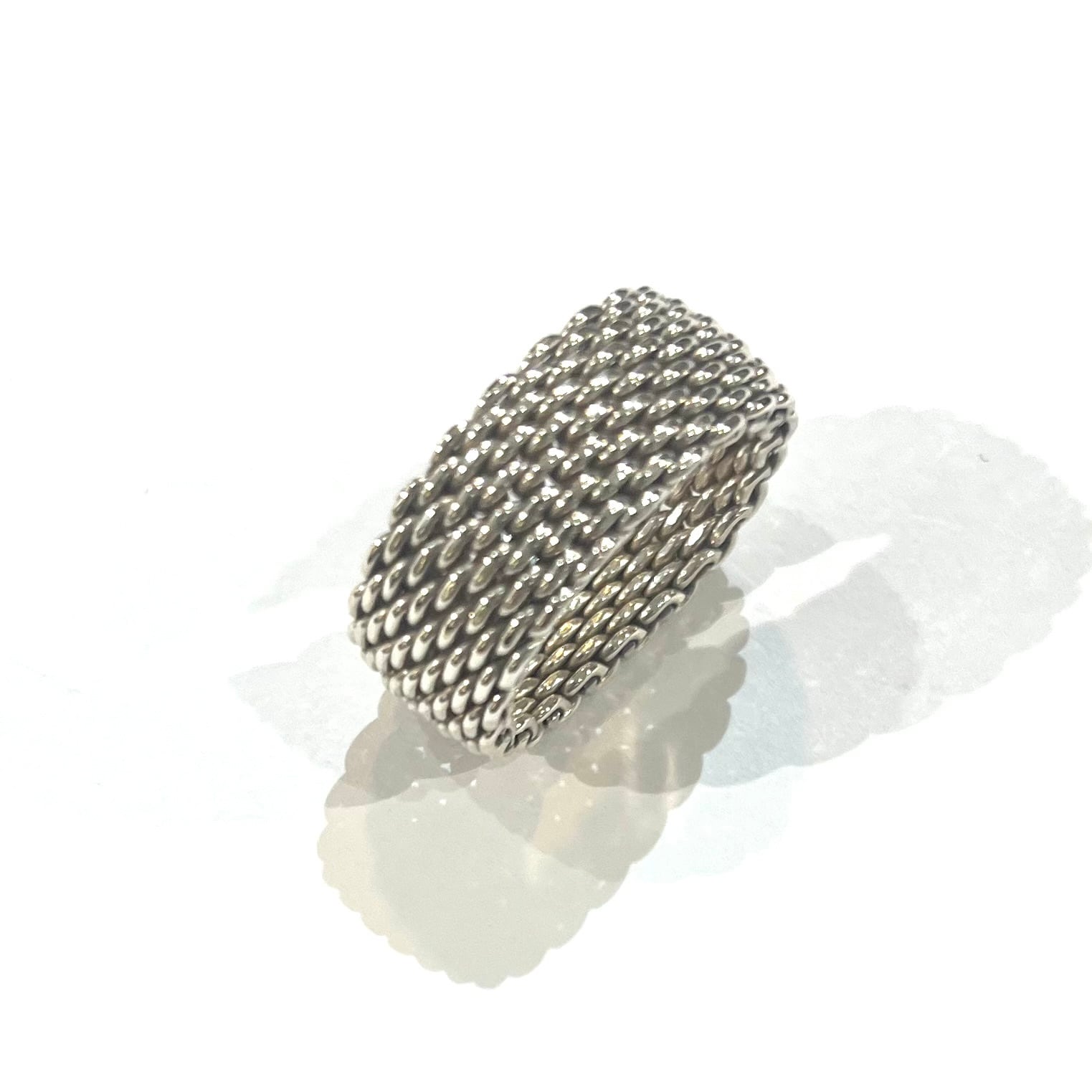 希少【TIFFANY＆CO】2449 【16.5号】ティファニーサマセットメッシュ